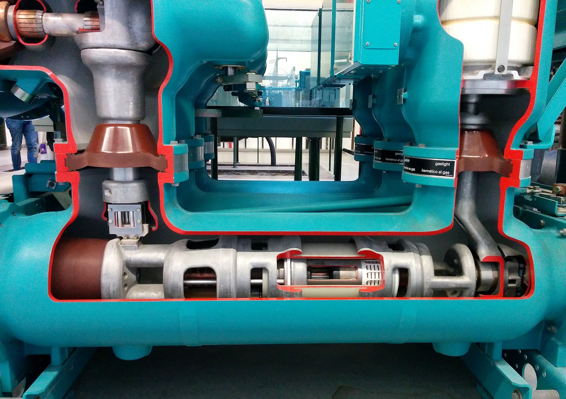 SF6 circuit breaker cutaway